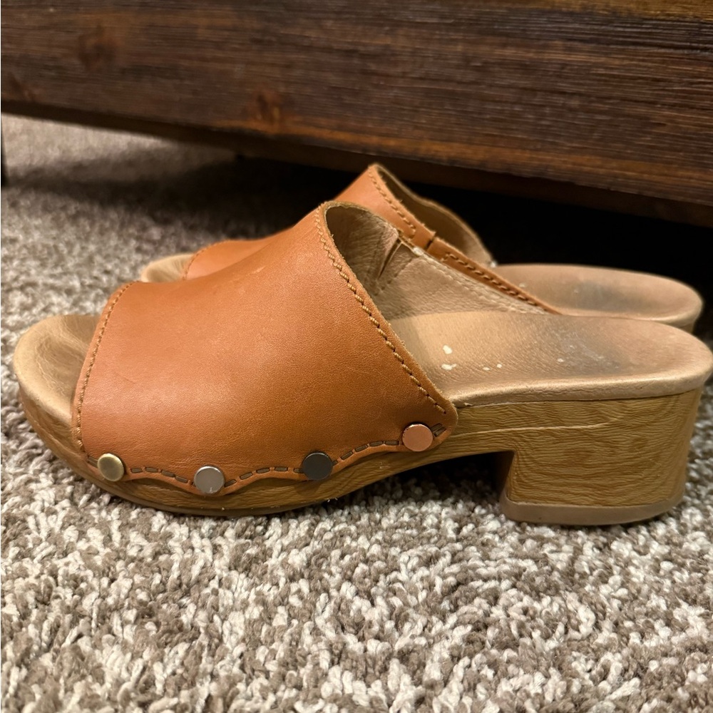 Dansko Brown Leather Mules